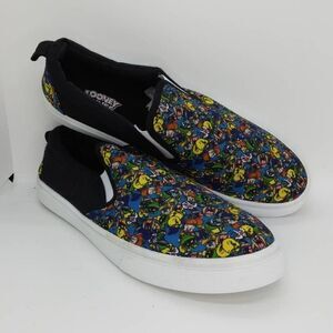 Looney Toons NEW Men's Black with Graphics Slip-on Sneakers - sz. 10